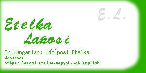 etelka laposi business card